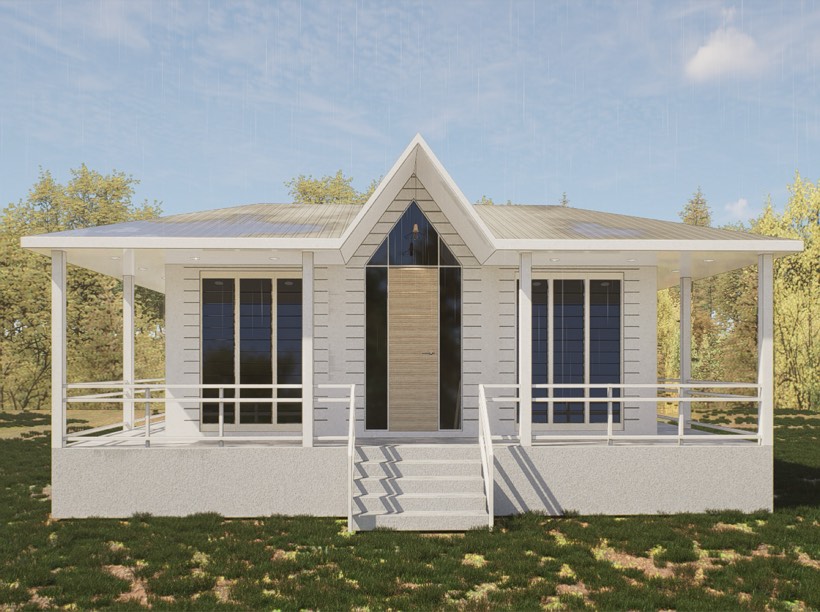 A completed residence, handed over to its owner.